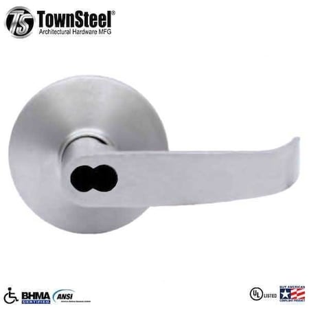 Townsteel F08 Entrance, Key Locks or Unlocks Latch Bolt, Regular, Compatible with Rim, SVR, LBR & 3 Point Push TNS-ED8900LQ-08-R-SLFIC-626